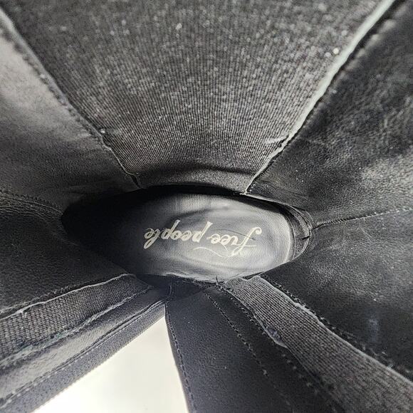 Free People Brooks Chelsea Boots Women EU39/US8.5 Taupe Suede Mid Calf Full Zip - Picture 10 of 13